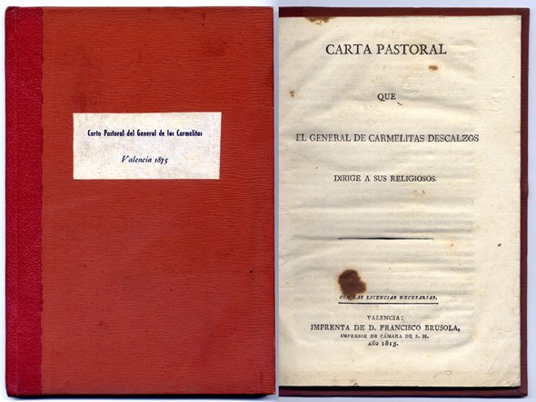 Carta Pastoral que el General de los Carmelitas Descalzos dirige …