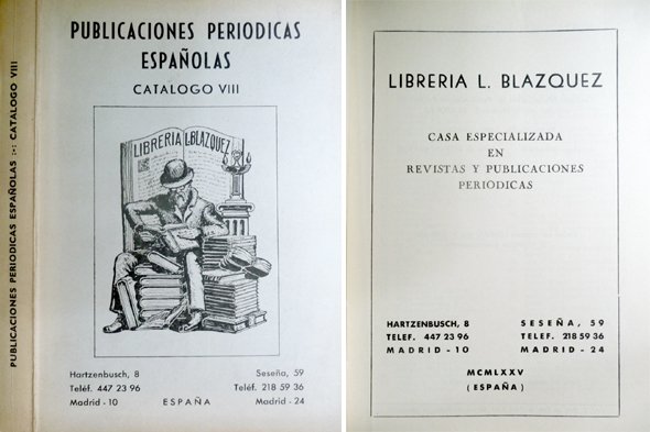 Casa especializada en revistas y publicaciones periódicas. Catálogo VIII.