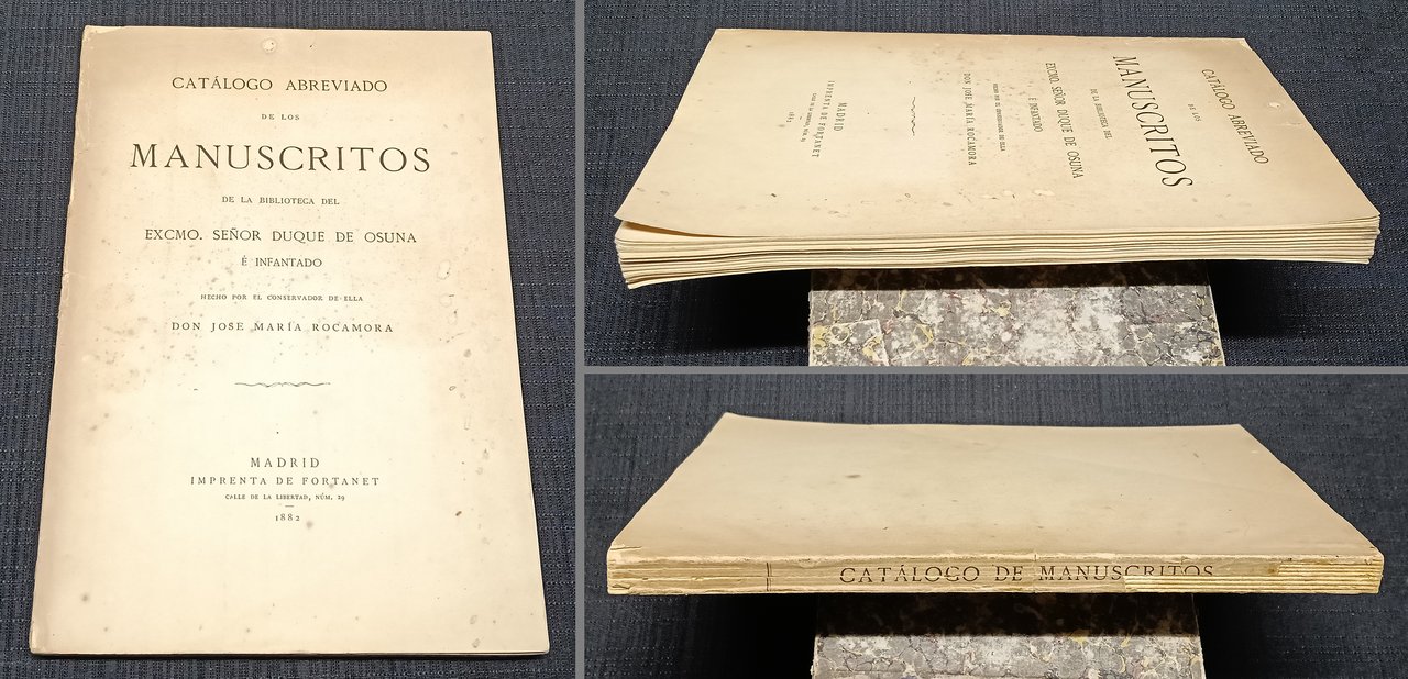 Catálogo abreviado de manuscritos de la Biblioteca del Excmo. Señor … | Immagine principale