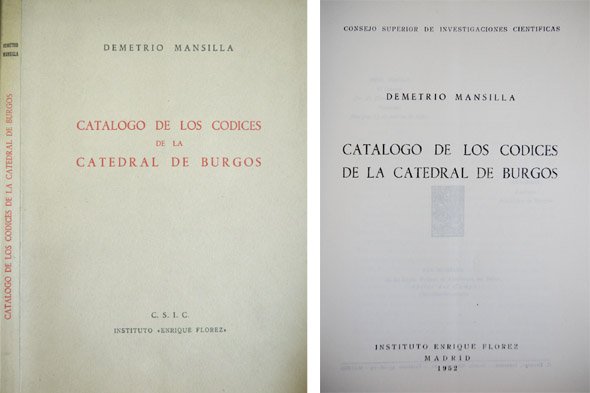 Catálogo de los Códices de la Catedral de Burgos. | Immagine principale