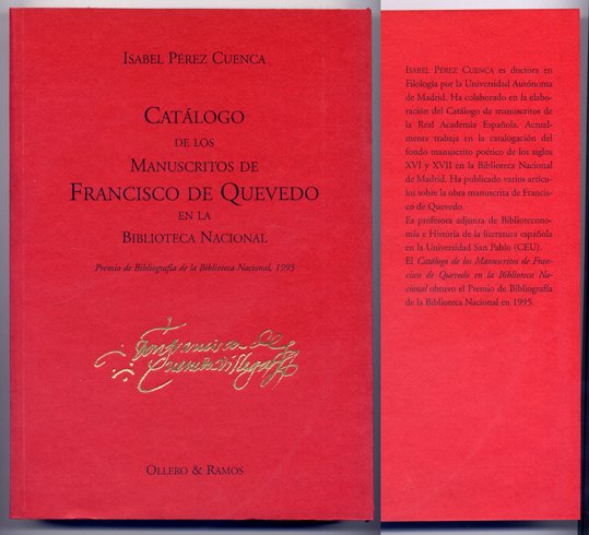 Catálogo de los Manuscritos de Francisco de Quevedo en la …