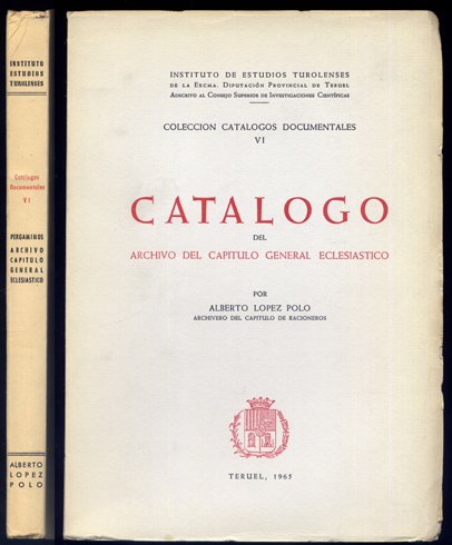 Catálogo del Archivo del Capítulo General Eclesiástico.