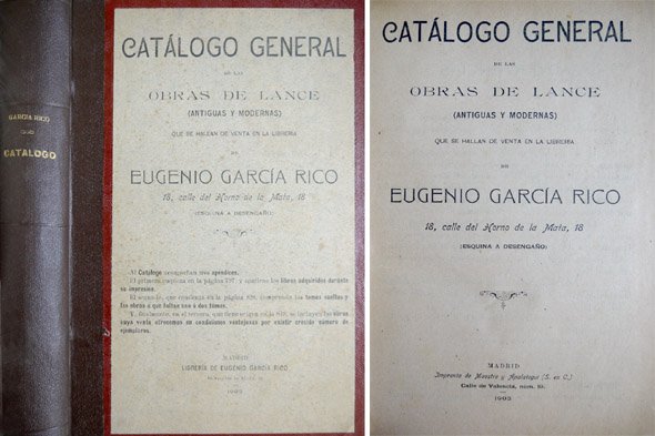 Catálogo General de las Obras de Lance, Antiguas y Modernas, …