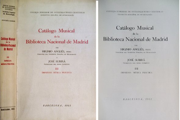 Catálogo Musical de la Biblioteca Nacional de Madrid. III: Impresos. … | Immagine principale