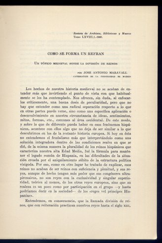 Cómo se forma un refrán. Un tópico medieval sobre la …