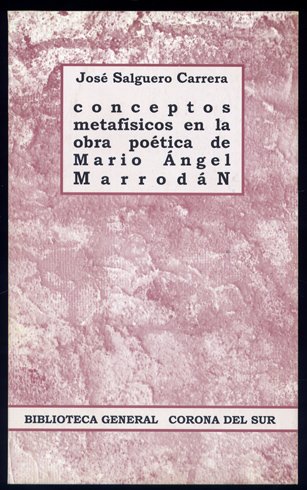 Conceptos metafísicos en la obra poética de Mario Ángel Marrodán.