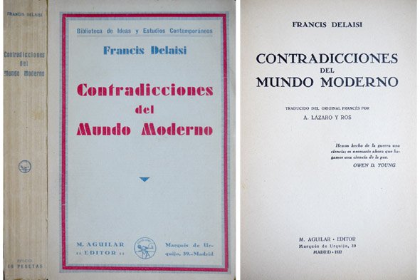Contradicciones del Mundo Moderno. Traducción de A. Lázaro y Ros.