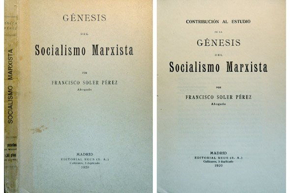 Contribución al estudio de la génesis del socialismo marxista.