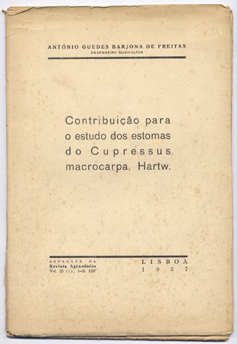 Contribuição para o estudo dos Estomas do Cupressus Macrocarpa, Hartw.