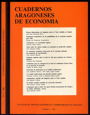 Cuadernos Aragoneses de Economía. Facultad de Ciencias Económicas y Empresariales …
