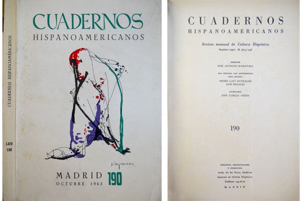 Cuadernos Hispanoamericanos. Revista mensual de Cultura Hispánica. Director: José Antonio …