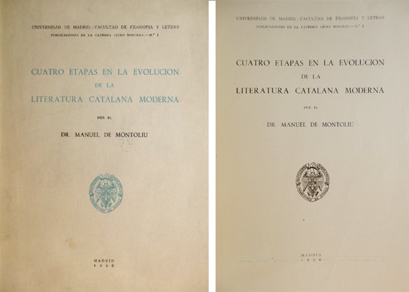 Cuatro etapas en la evolución de la Literatura Catalana Moderna.
