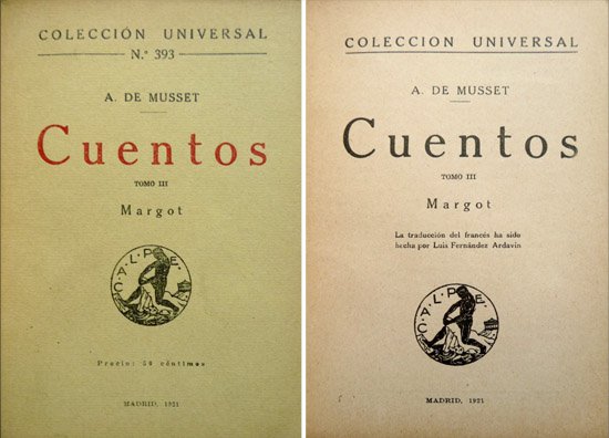 Cuentos. Tomo III: Margot. Traducción de Luis Fernández Ardavín.