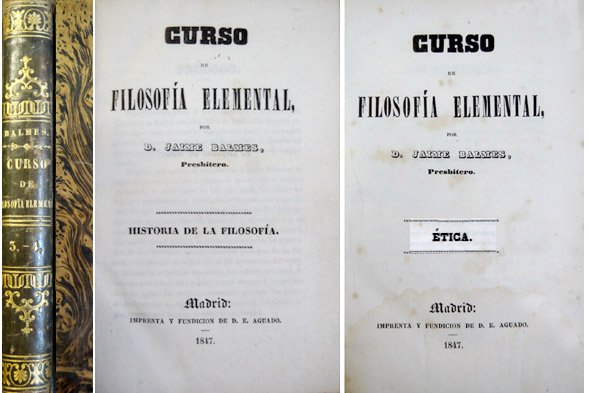 Curso de Filosofía Elemental. Ética e Historia de la Filosofía.