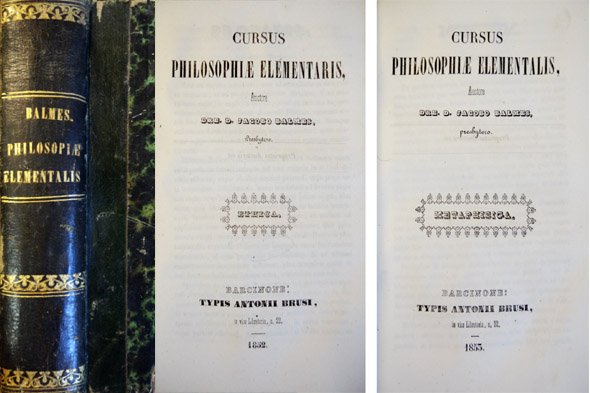 Cursus Philosophiae Elementalis. [Ethica. Historia Philosophiae. Lógica. Metaphysica.].