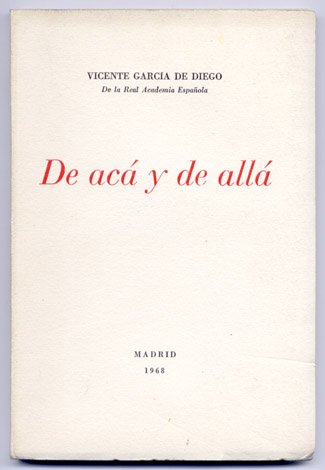 De acá y de allá. Poemas. | Immagine principale