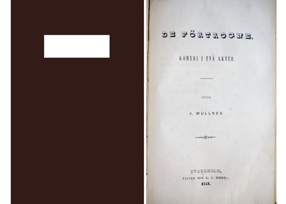 De Förtrogne. Komedi i två akter.