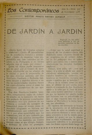 De jardín a jardín.