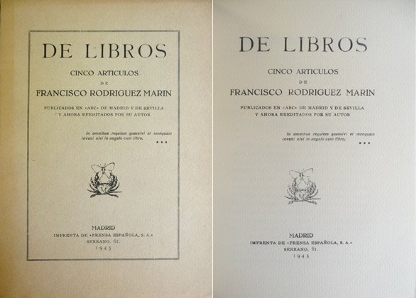 De Libros. Cinco artículos publicados en "ABC" de Madrid y … | Immagine principale