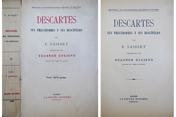 Descartes, sus precursores y sus discípulos. Traducción de Eduardo Ovejero …