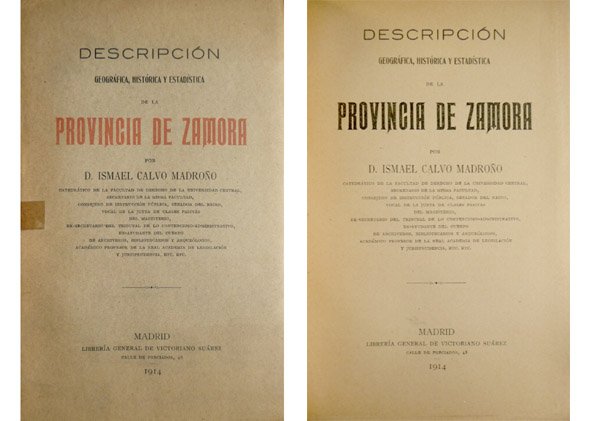 Descripción Geográfica, Histórica y Estadística de la Provincia de Zamora. …