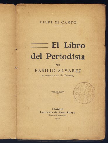 Desde mi campo. El Libro del Periodista. Por ., ex … | Immagine principale