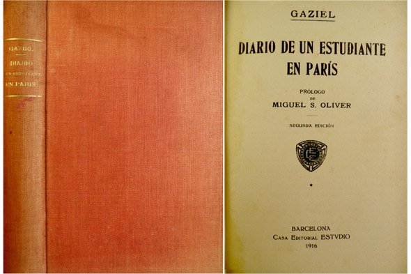 Diario de un estudiante en Paris. Prólogo de Miguel de …