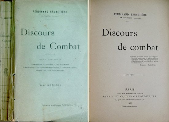 Discours de combat. Première Sèrie.