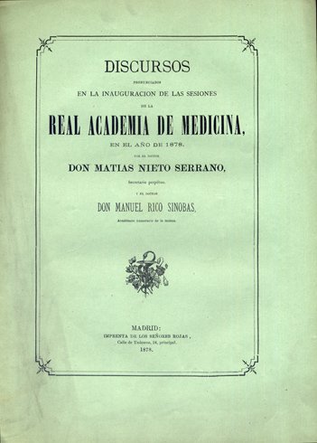 Discurso de Inauguración de las sesiones de la Real Academia …