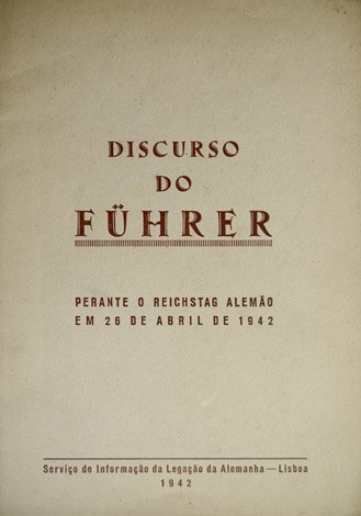Discurso do Führer perante o Reichstag alemão em 26 de …