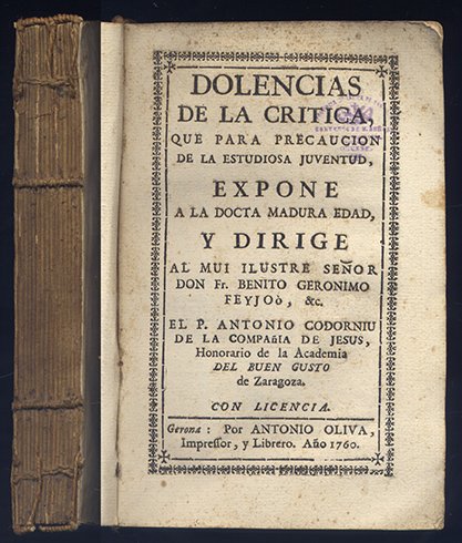 Dolencias de la crítica, que para precaución de la estudiosa … | Immagine principale