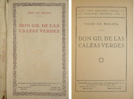 Don Gil de las Calzas Verdes. Prólogo de Gil Benumeya. | Immagine principale