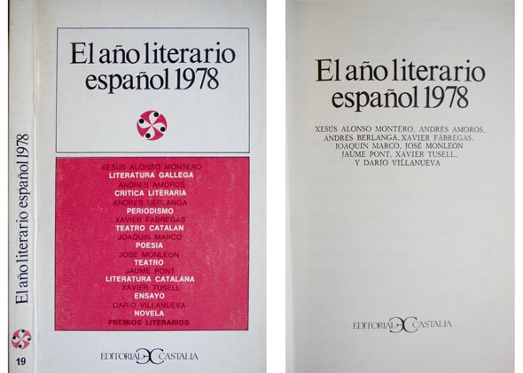 El año literario español 1978. (Textos de Darío Villanueva, Joaquín …