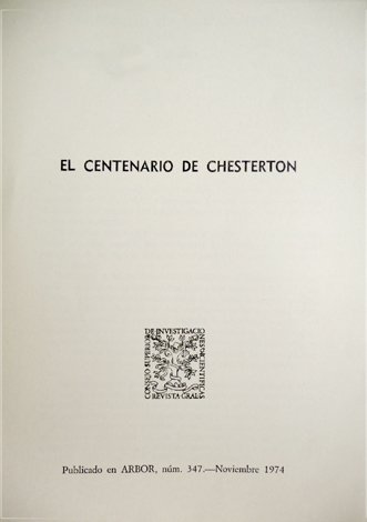 El centenario de Chesterton.