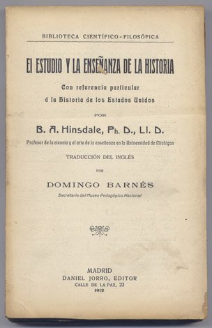 El estudio y la enseñanza de la Historia. Con referencia …
