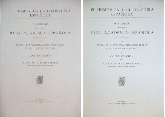 El humor en la literatura española. Discurso de recepción en …