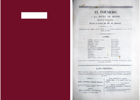 El Injeniero (sic) ó La deuda de honor. Drama en …