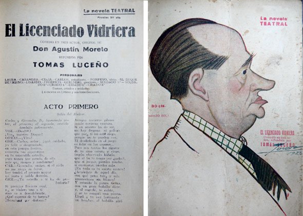 El Licenciado Vidriera. Comedia en tres actos original de ., …