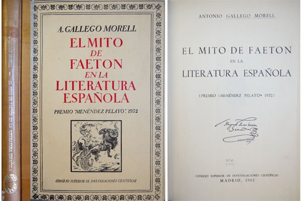 El Mito de Faetón en la Literatura Española.