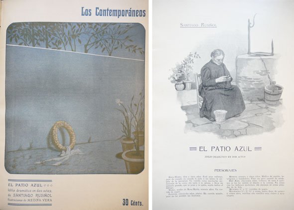 El patio azul. Idilio dramático en dos actos.