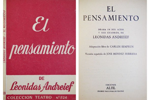 El Pensamiento. Drama en dos actos. Adaptación libre de Carlos …