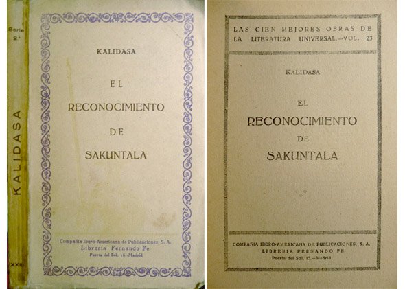 El Reconocimiento de Sakuntala. Traducción, introducción y notas de Rafael …