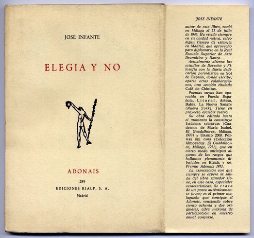 Elegía y No. Poemas.