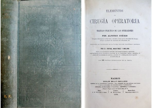 Elementos de Cirugía Operatoria ó Tratado Práctico de las Operaciones. … | Immagine principale