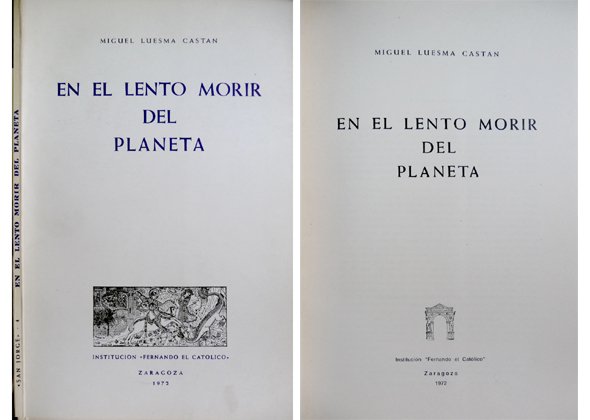 En el lento morir del planeta. Poemas. Prólogo de Francisco …