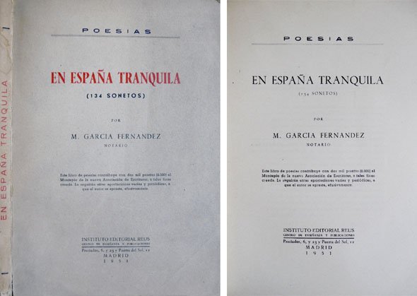 En España tranquila. 134 sonetos.