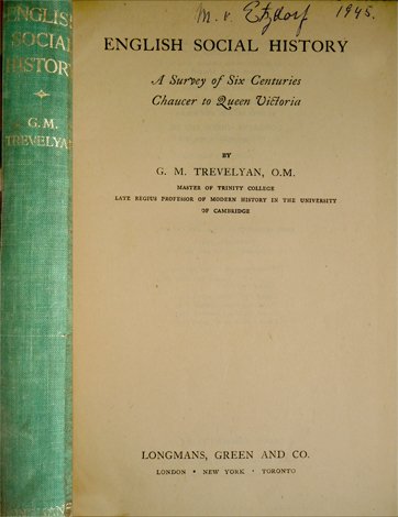 English Social History. A Survey of Six Centuries.