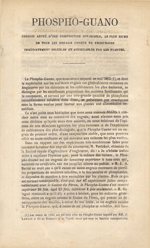 Engrais azoté d'une composition invariable, e plus riche de tous …