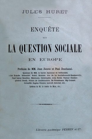 Enquête sur la question sociale en Europe. Préfaces de Jean …