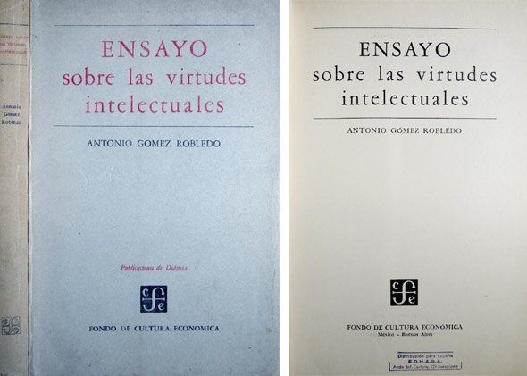Ensayo sobre las virtudes intelectuales.